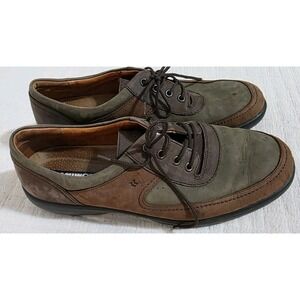 Romika Three-Tone Leather Sneakers Olive Green Brown Womens EUR 41 US 10-10.5